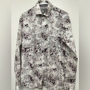 Ted baker floral print cotton button down shirt. Size s